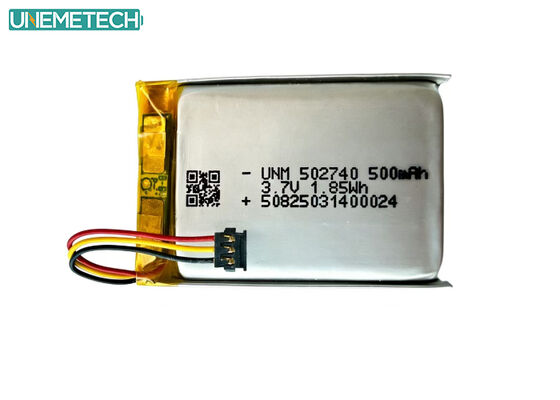 गुणवत्ता 3.7V 500mAh लिथियम पॉलिमर बैटरी 502740 श्रवण यंत्र चार्जिंग केस के लिए लिपो बैटरी कारखाना