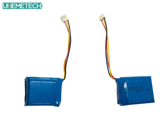 गुणवत्ता 2S 7.4V ली-पॉलिमर बैटरी पैक 782632 720mAh कस्टम लिपो बैटरी पैक कारखाना