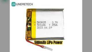 500mAh LiPo बैटरी 3.7V पोर्टेबल इलेक्ट्रॉनिक्स पावर